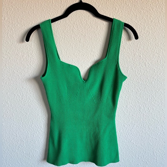 H&M Green Ribbed Tank Top - Picture 2 of 4